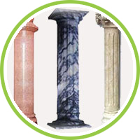 white marble pillar